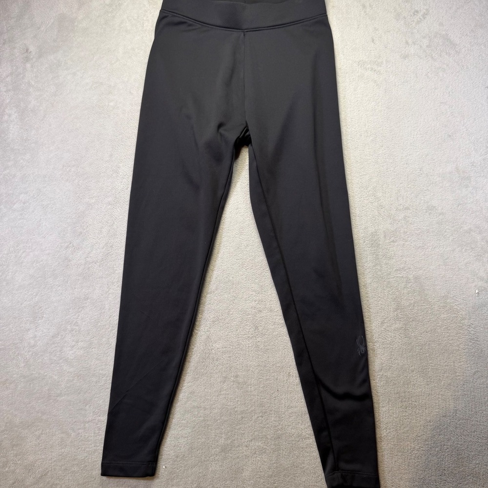 Spyder Womens Black Fleece Lined Performance Leggings Base Layer M 229576NA